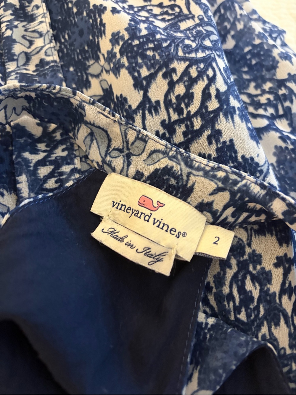 Vineyard Vines Blue and White Floral Maxi Dress